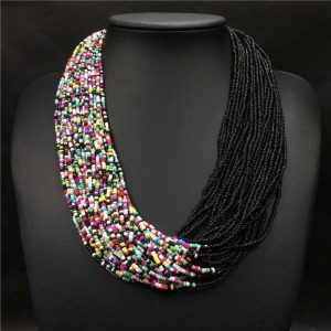Home speckled seed beads statement
